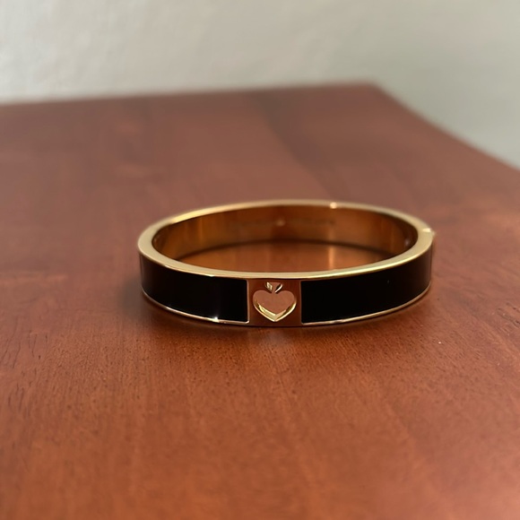 Kate Spade Bangle Bracelet - Black/Gold - NWOT - Picture 1 of 7